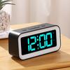 Digital Dual Clock Dimmable RGB   Volume Weekday Weekend Mode 12 24Hr with Snooze Compact for Bedroom Bedside Tabletop