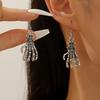 Skeleton Ghost Festival Claw Necklace Stud Earring for Women Fashion Jewelry Minimalist Accessories Wholesale Halloween