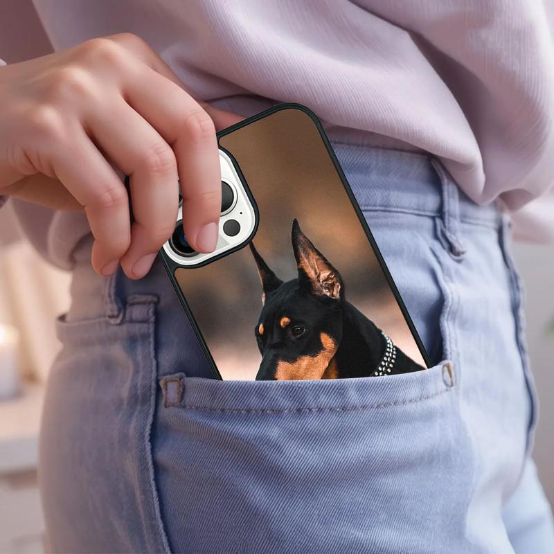 Animals Doberman Dog Phone Case For iPhone 17 Air 15 16e 14 13 Pro Max Coque 12 11 Pro Max PLUS Cover