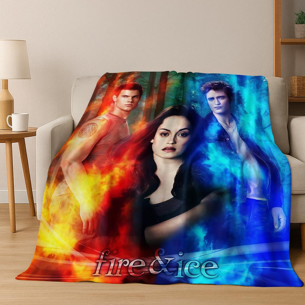 2026 New Twilight Isabella Edward Art Flannel Blanket,Cozy Soft Throw Blanket for Home Bedroom Bed Sofa Picnic Cover Gift Kids 75x90cm