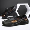 Fashion Handmade Men's Summer Shoes Breathable Men Casual Mesh Flats Quick Dry Wading Aqua Shoes Outdoor Hollow Out Flats Comfy Sandals