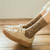 Damen Baumwoll-Mid-Calf-Socken mit Leopardenmuster für den Herbst - Heißer Stil