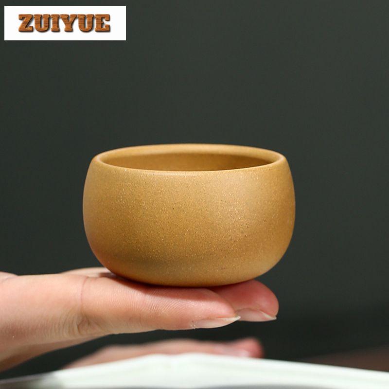 2pc/lot Chinese Purple Clay Teacup Traditional Beauty Tea Set Portable Personal Single Cup Handmade Custom Tea Accessories 55ml