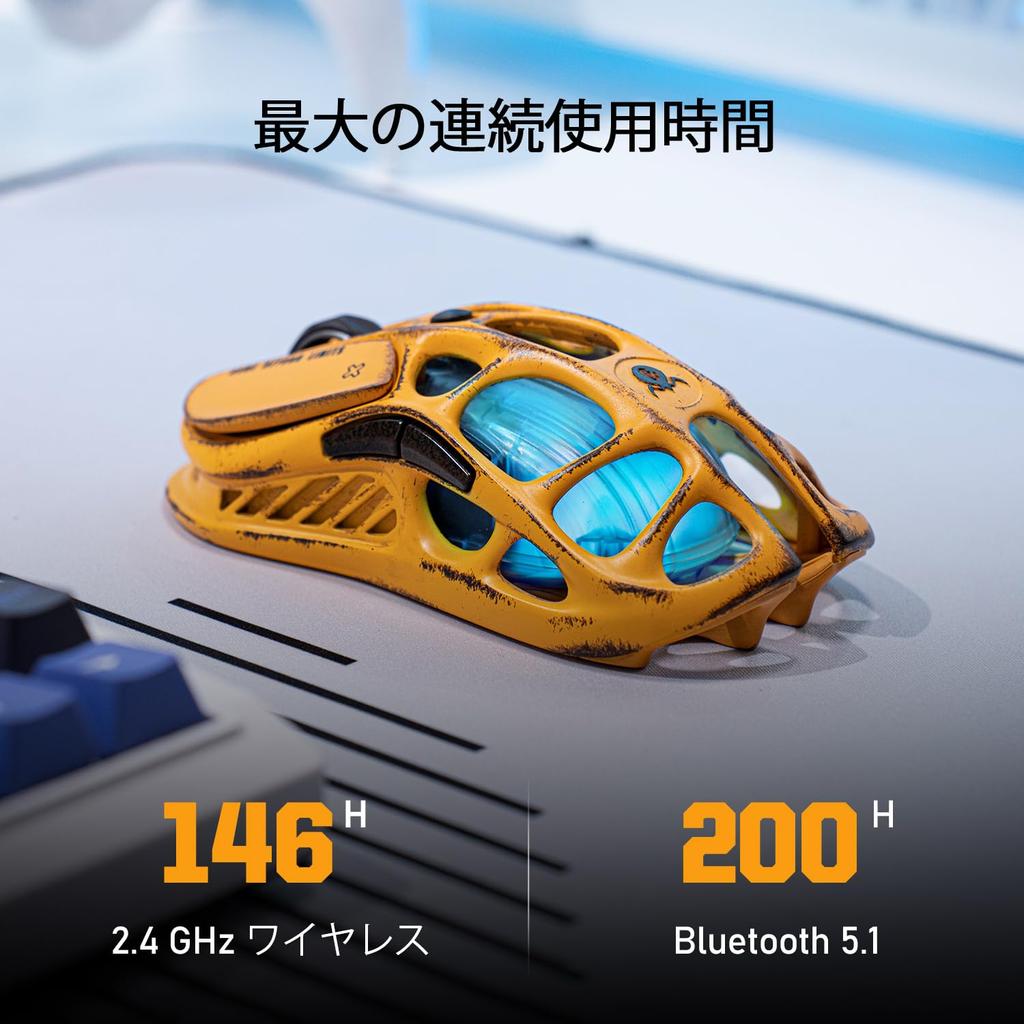 GravaStar Mercury M1 Pro Gaming 4K Polling 26000 Low High 200 Hours of Continuous RGB Lightweight Magnesium Weathering Red Dot Design Award Winner