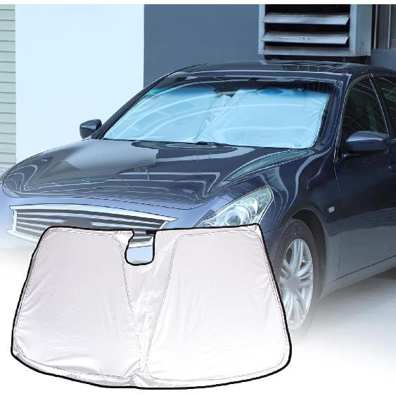 

Windshield Sun Shade Compatible with Infiniti 2007-2013 G25 G35 G37, Foldable UV Ray Reflector Auto Window Sun Shade, Keeps Your Vehicle Cool Sun