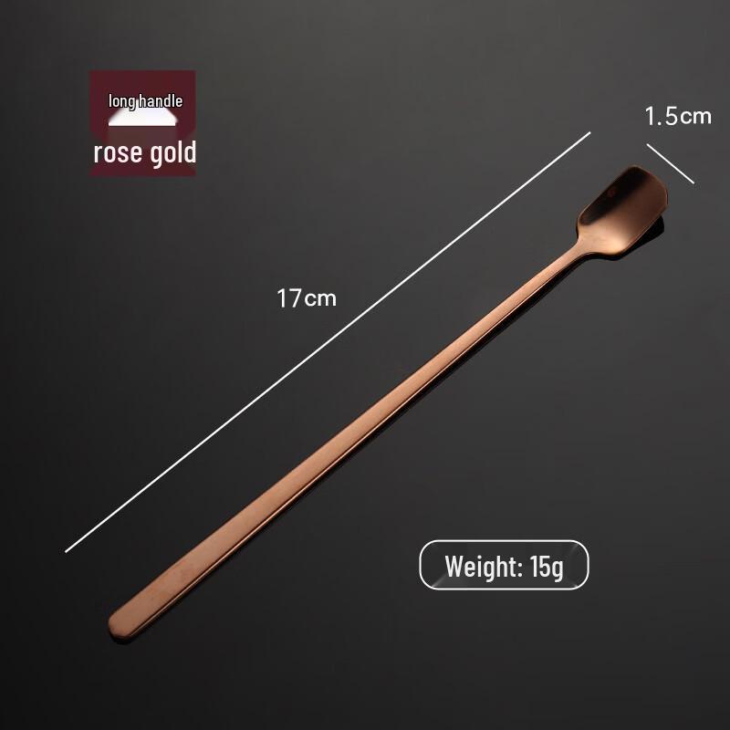 Rose Gold Square Head Stainless Steel Stirring Spoons