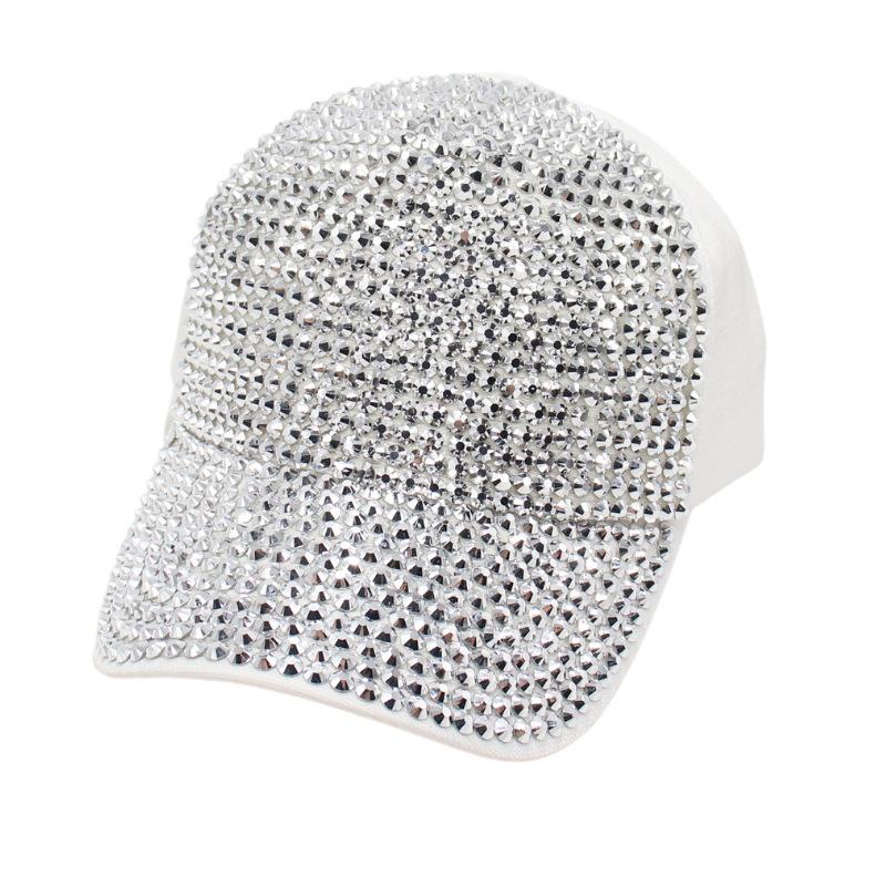 Flash Diamond Cap Trendy Foreign Baseball Cap Personalized Sun Hat Hot Diamond Women'S Light Board Hat Wind
