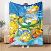 1pc Homer Lisa Flannel Blanket Soft Cozy All-Season Throw for Bedroom, Sofa, Camping, Travel, Home Decor1102