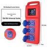 Compact Industrial Power Strip with RCD and Display for Construction Sites