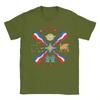 Assyrian Flag  T Shirts for Men Cotton Hipster T-Shirt Round Collar  Tee Shirt Short Sleeve Clothing Plus Size