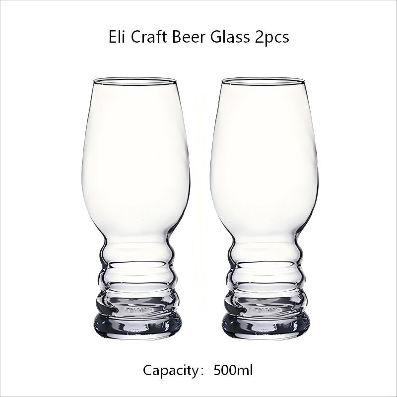 HeY LiLac 500ml Eli Belgian-Inspired Retro Creative Craft Beer Glass | Unique Wavy Cup for Home Bar & Craft Beer Tasting