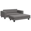 Dog Bed with Extension Grey 100x50x30 Cm Faux Leather