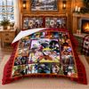N-Narutos Pattern Bedding 3Pcs Set Bed Sheet And Pillowcases For Indoor Bedroom