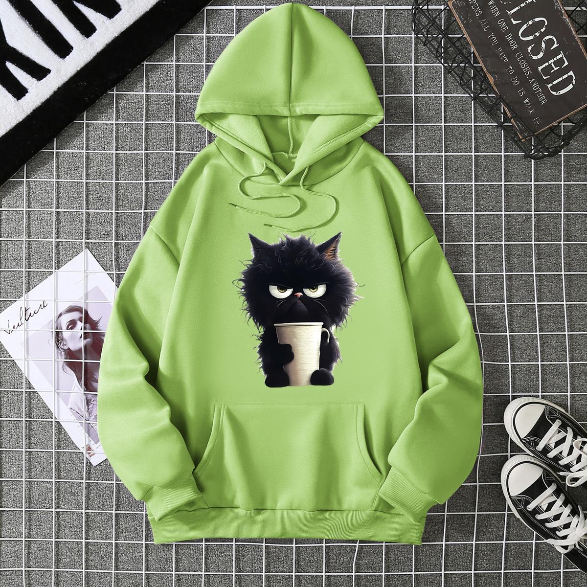 

2025 Winter New Women s Hoodie High Street Unisex style Double Pockets Sweatshirts Outerwear Plus-Size Women s Clothing CYXX236 L зелений