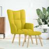 Poltrona de Relaxamento com Banqueta Tecido Amarelo Claro