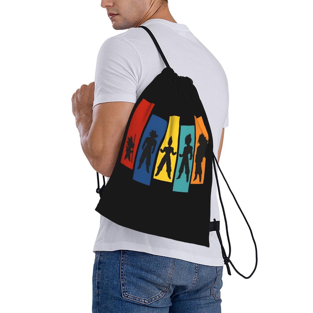 Custom DBZ Dragons Goku Ball Drawstring Bags for Training Yoga Backpacks Men Women Warrior Sports Gym Sackpack