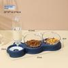 Cat Bowl, Double-bowl Moisture-proof Mouth, Multi-functional Pet Bowl, Automatic Feeding and Drinking Water Dispenser, Dog Bowl