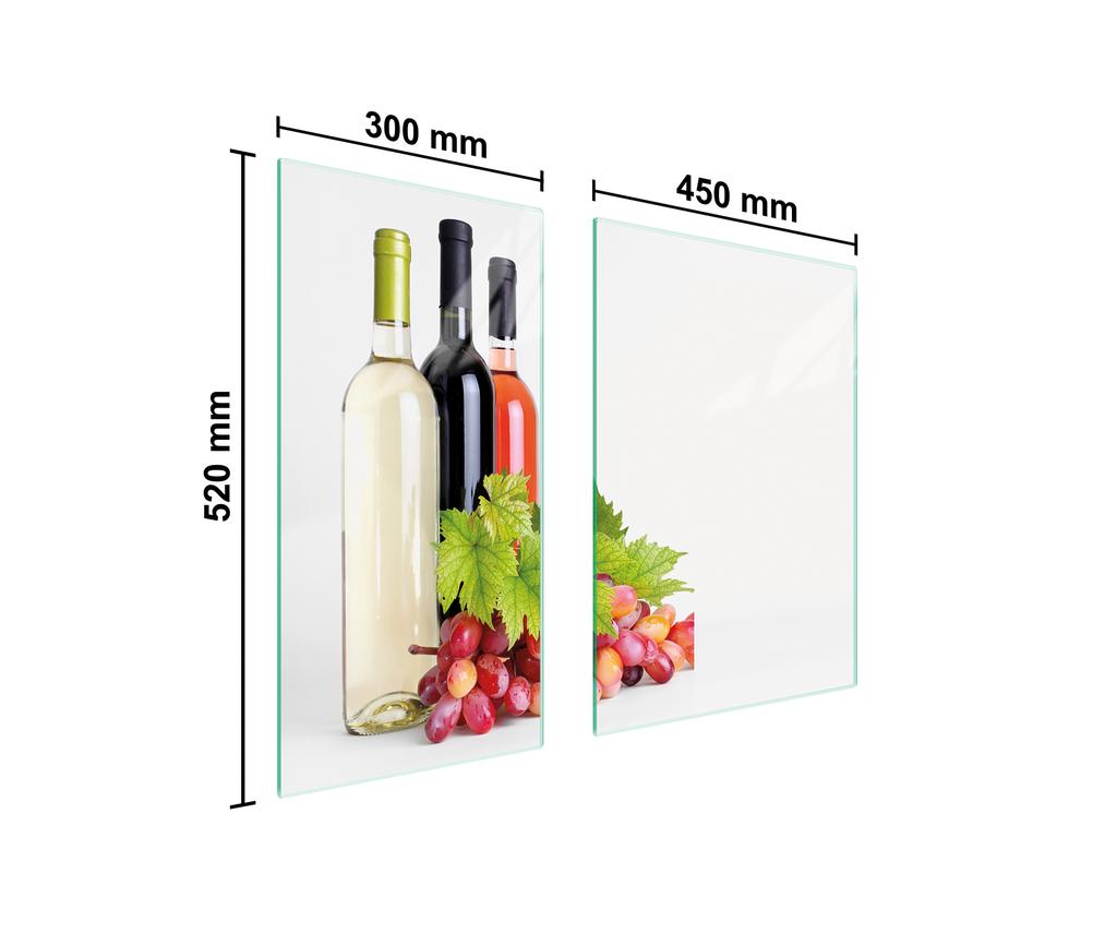 SZKLANA PŁYTA OCHRONNA DESKA 75x52 WINO