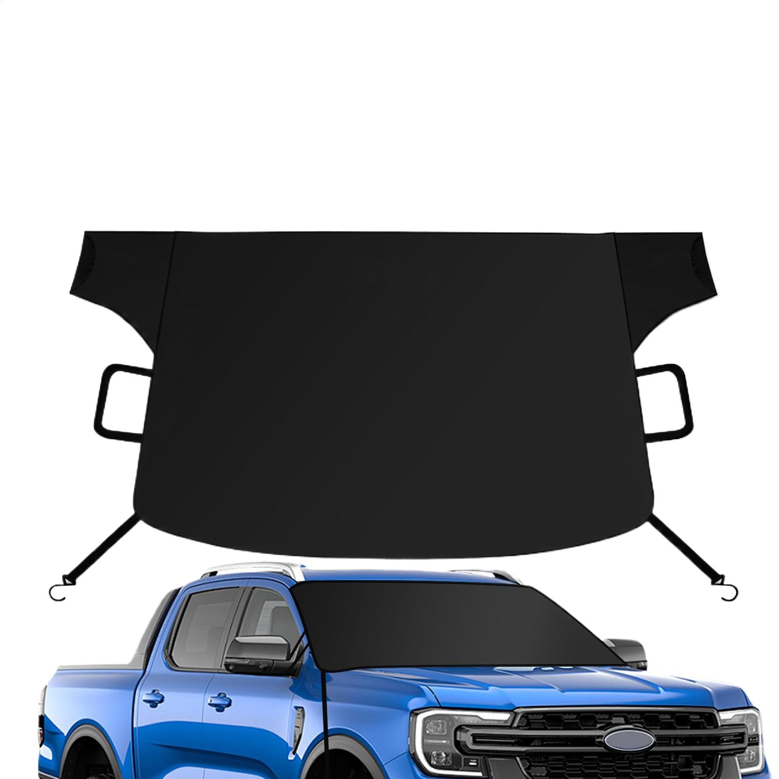 Winter Car Ice Snow Windshield Cover Windproof Oxford Cloth Windscreen Frost Cover Thickened Windshield Sunshade CN