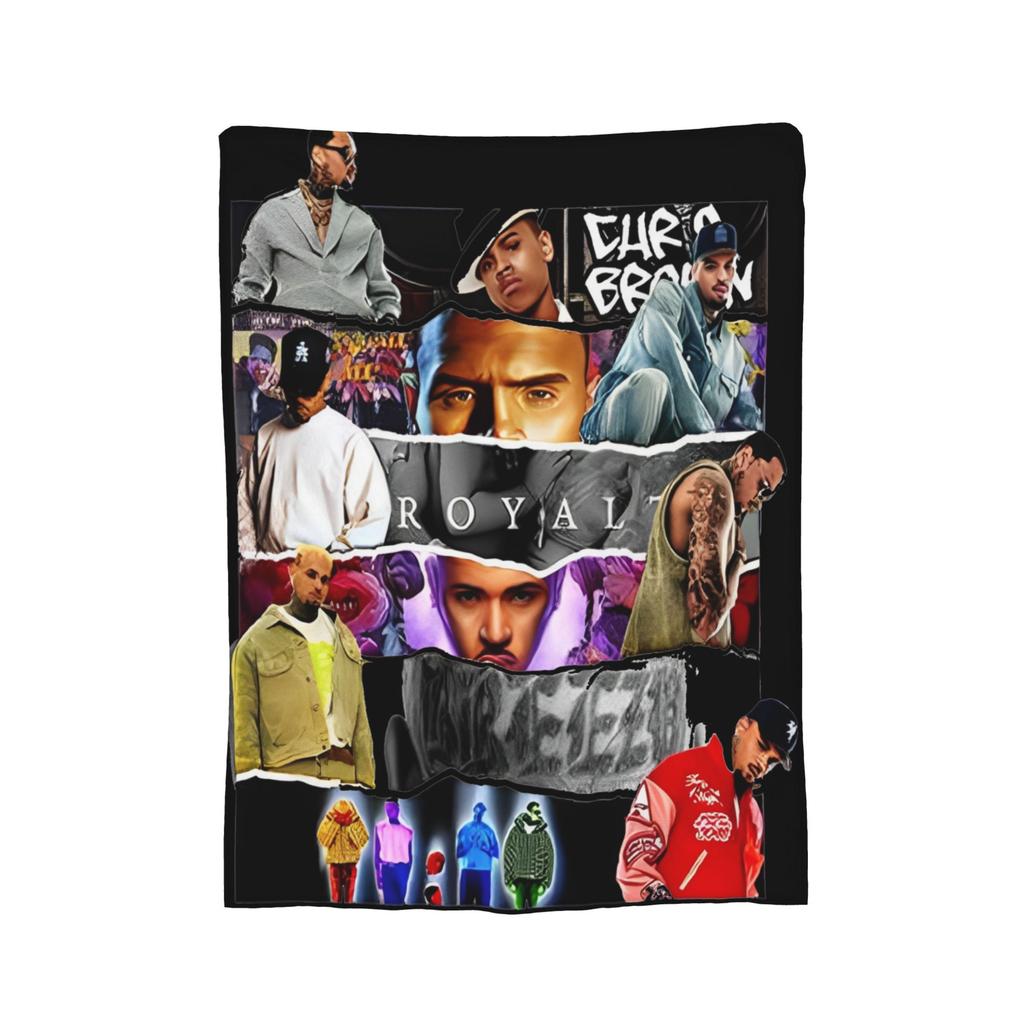 Chris Brown Breezy Bowl XX Tour 2025 Merch Decke Warm Gemütlich Flauschig Überwurfdecken für Sofa 50x60 Zoll Mehrere Größen Tagesdecke