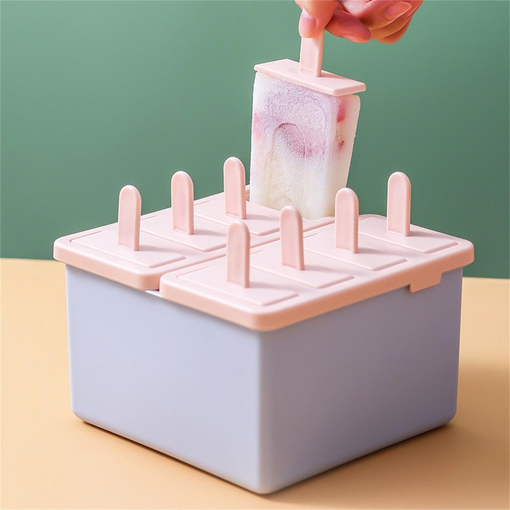 Sada forem na zmrzlinu - DIY výrobníky nanuků s víčky a tyčinkami, silikonové mrazicí podnosy bez BPA