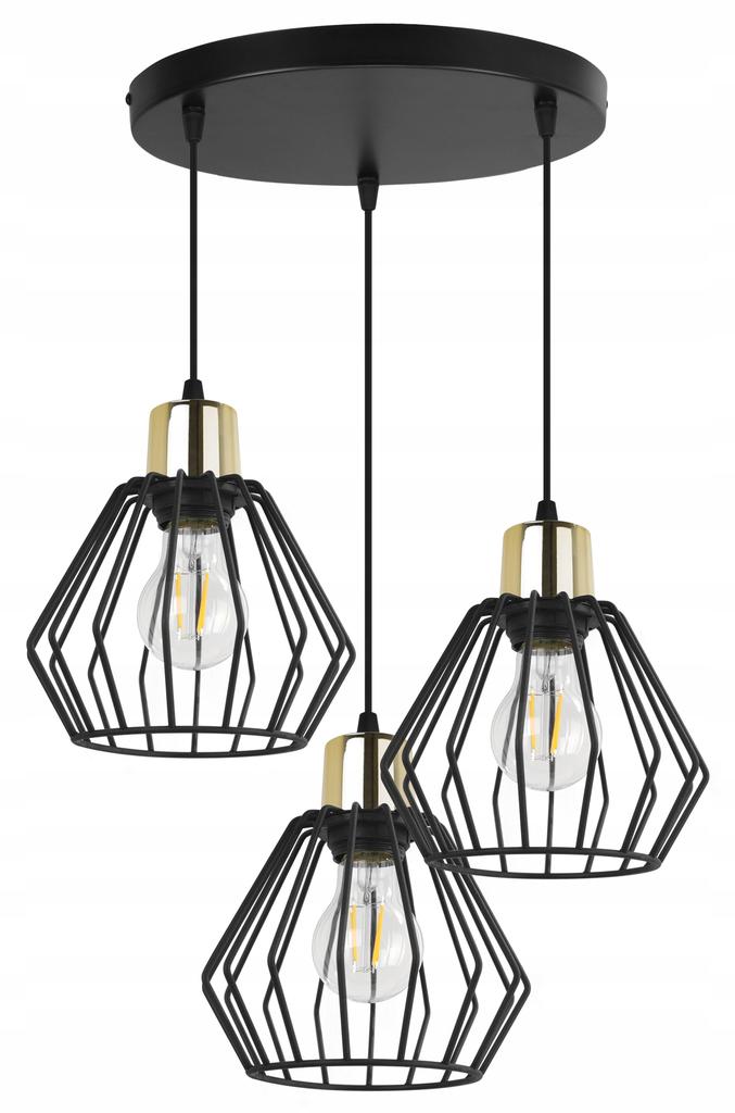 Hanging Lamp, Ceiling Chandelier, Wire Shade, Led