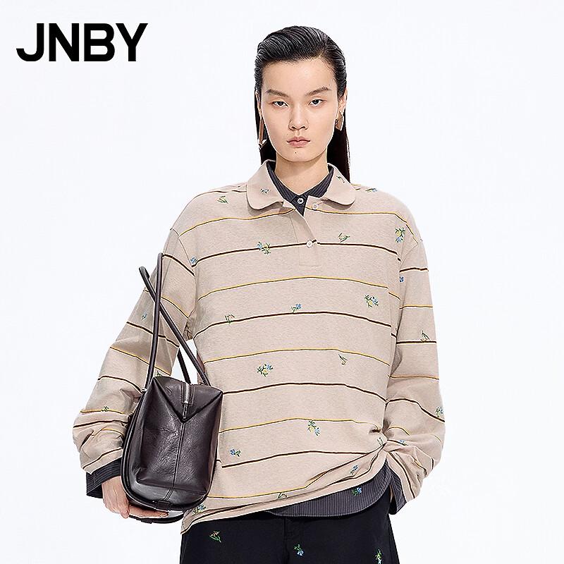 JNBY 2026 Spring Striped Polo T-shirt M