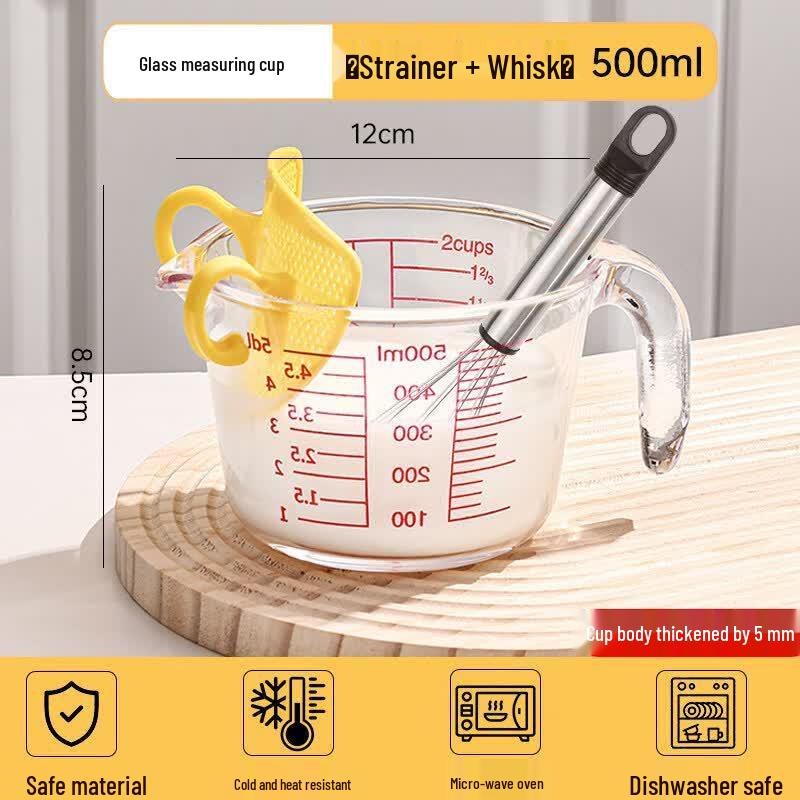ZISIZ Heat-Resistant Glass Measuring Cup