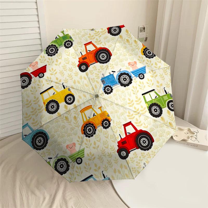 

1PC Tractors Piglets Umbrella-8-Rib Reinforced, Automatic Open, Lightweight & Durable, Cute Fashion Accessory for Outdoor-T395