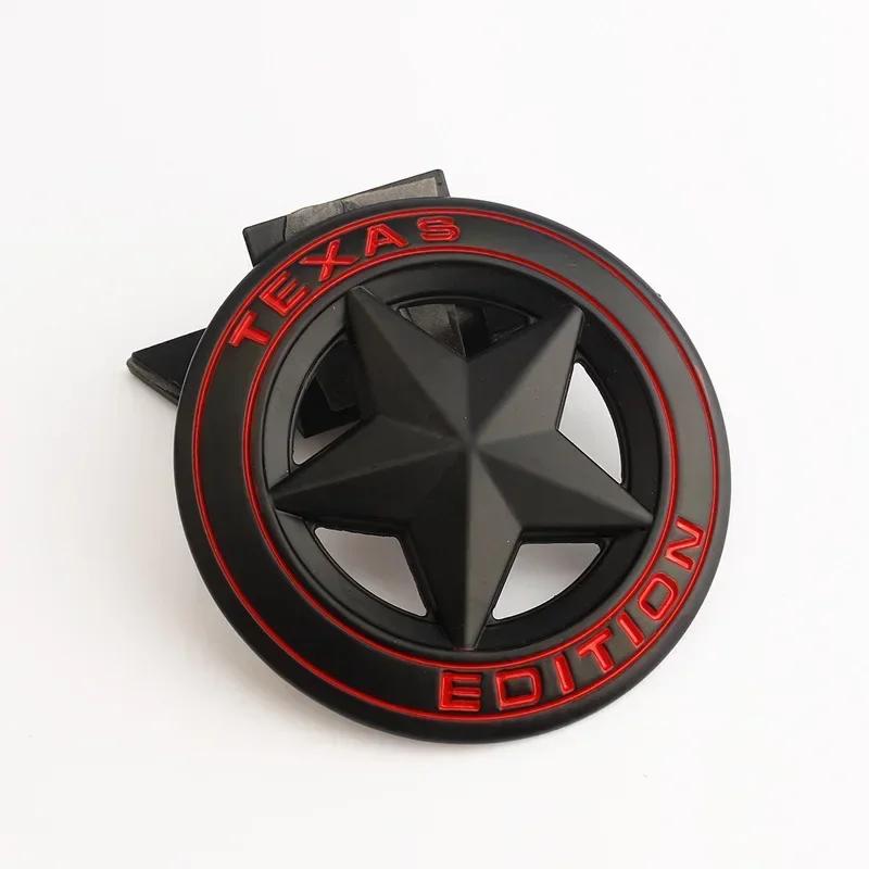 3D Metal TEXAS EDITION Shield Pentagram Star Side Fender Door Emblem Badge Car Stickers For JEEP Wrangler Liberty Grand Cherokee uy1