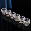 Tea Set Master Cup, Crystal Glass, Gold Leaf Tea Bowl, High-End Tea Brewing Cup, Kung Fu Cup, Household Use