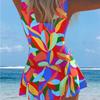 Costume da bagno intero sportivo da donna con gonna Costume intero