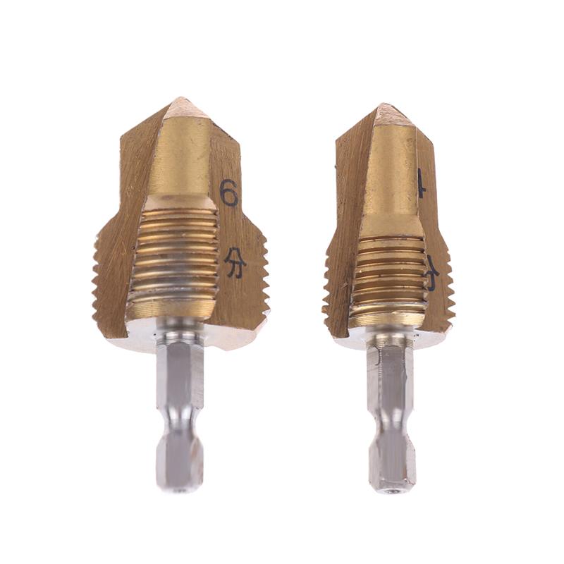 1/2 Pièces Foret Mèche pour Tuyau d'Eau Ppr 4/6 Points Queue Hexagonale Ouverture de Trou Perçage Étagé Poinçonnage Sans Glissement