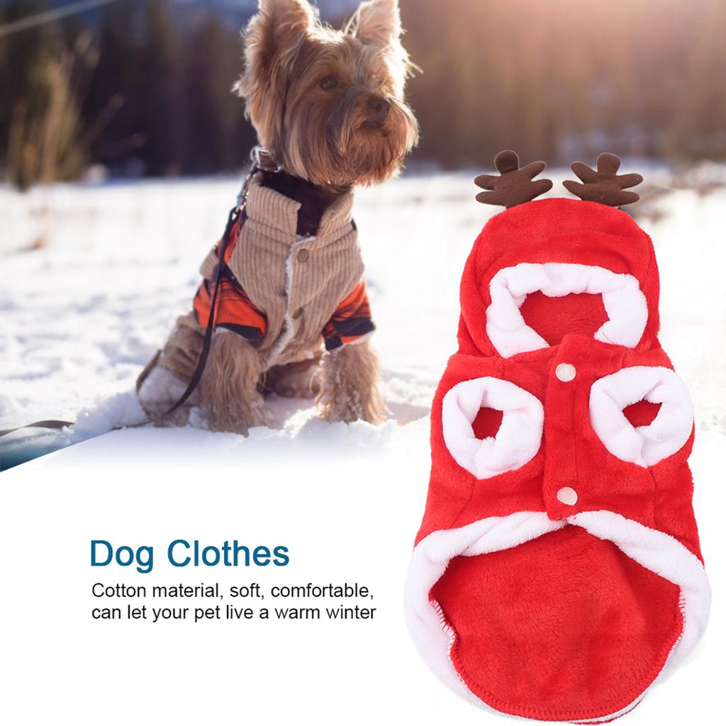 Winter Soft Warm Xmas Tree Cute Dog Clothes Dress for Small Pet Dogs Puppy Jacket Clothing OutfitS