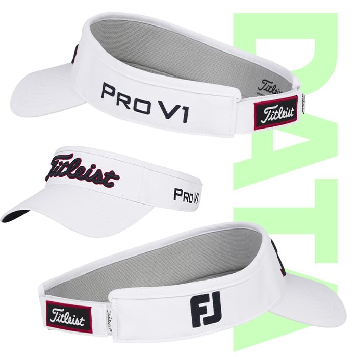 [Titleist] Golf Tour Performance Sun Visor (JP, Alphabet, Free Size, White x Navy) [Parallel Import]