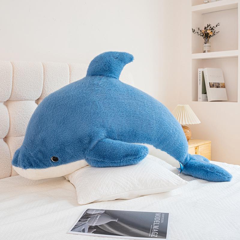 Schattige Zachte Simulatie Dolfijn Walvis Pluche Speelgoed Kawaii Gevuld Kinderen Jongens Meisjes Mooi Dier Kussen Voor Verjaardagscadeaus 25cm