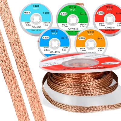Pájecí knotová páska Měděná Odstraňovač pájky 1/1,5/2,5/3/3,5/4mm Pájecí knot Tin Lead Cord Pájecí pasta BGA Opravný nástroj