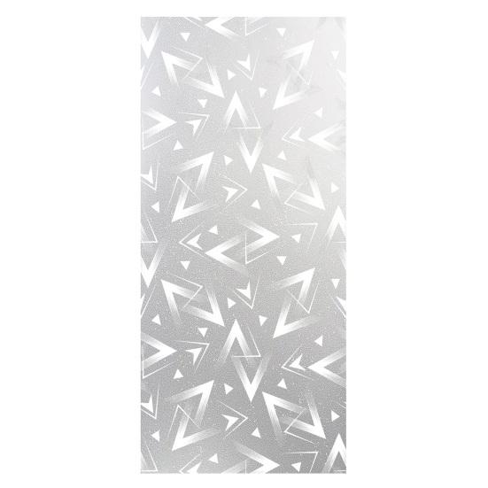 

Frosted Static Glass Sticker Geometric Butterfly Jigsaw Decorative Static Window Cling UV Sun Blocking Privacy Film for Home Office Bathroom B