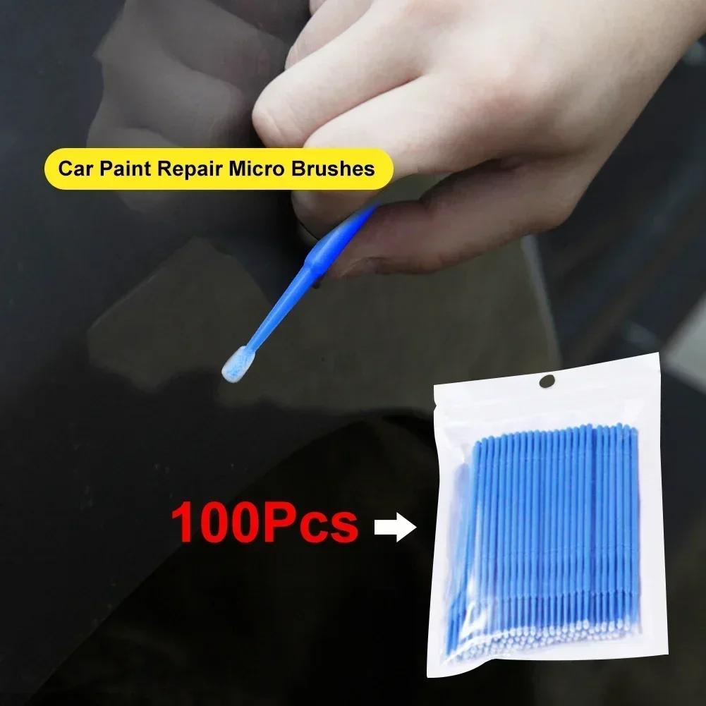 100 buc Perie de curățare a genelor Extensie de gene Micro tampon de bumbac Micro perie pentru gene individuale Instrumente de îndepărtare a machiajului de frumusețe