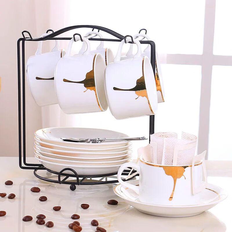 TXRMDX European Style Ceramic Coffee Mug Set