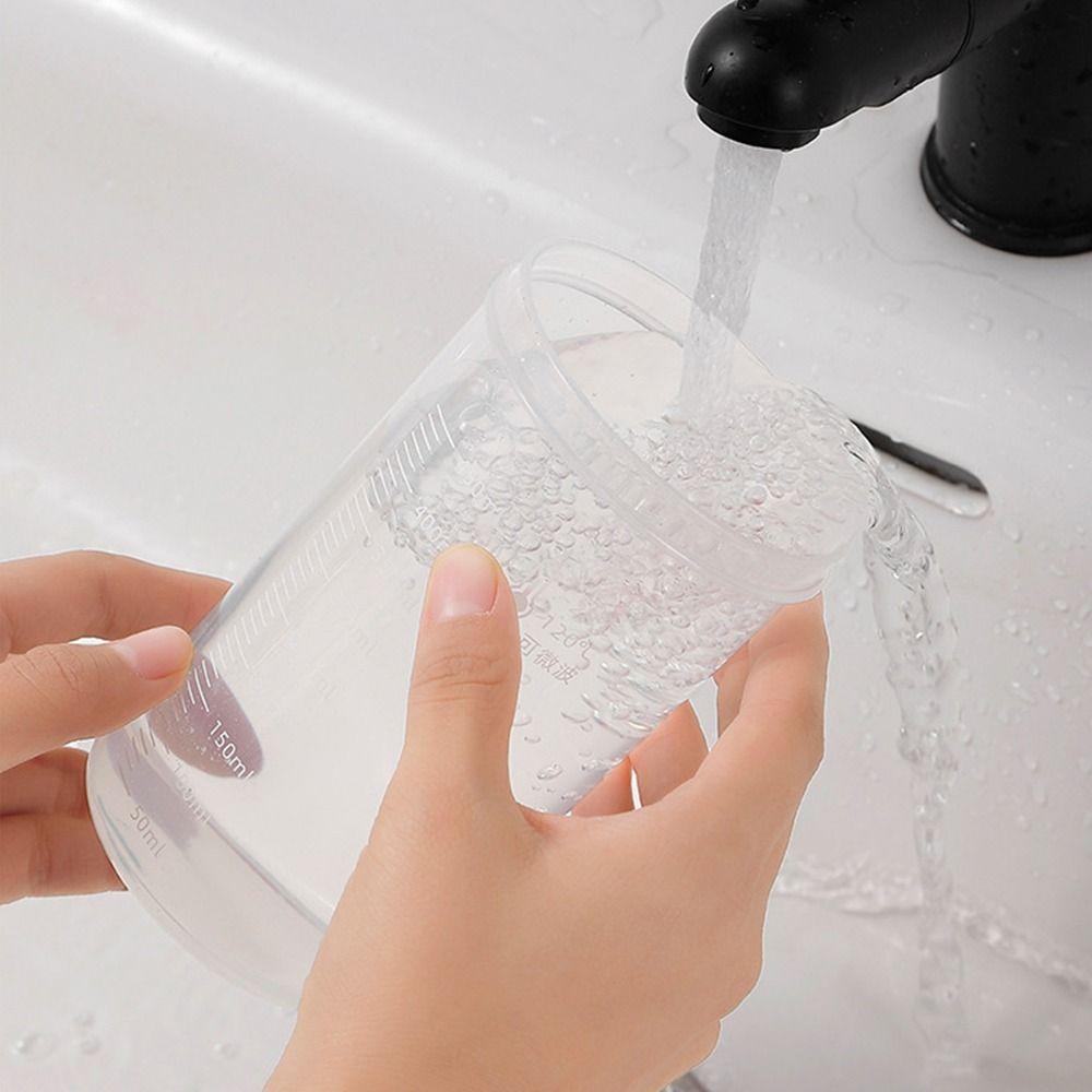 Transparent Laundry Detergent Dispenser Bottle with Measuring Cup Sealed Detergent Powder Tank Multipurpose