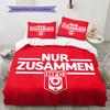 Hallescher FC Pattern Bedding,Quilt Set Quilt Cover Pillowcase Home Birthday Gift(1 * Duvet Cover + 2 * Pillowcase, Without Core)