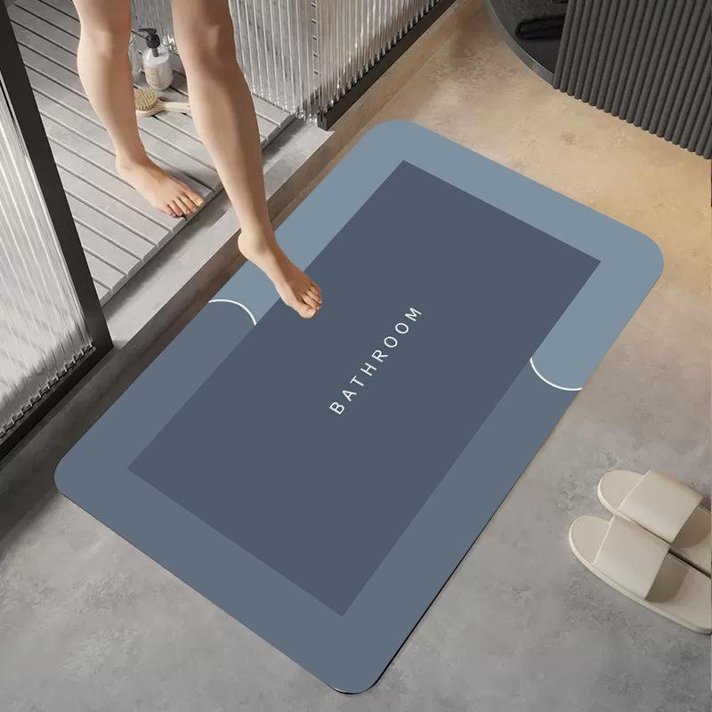 Alfombrilla de diatomeas para inodoro, sencilla, de secado rápido, absorbente, antideslizante, para el hogar y el baño