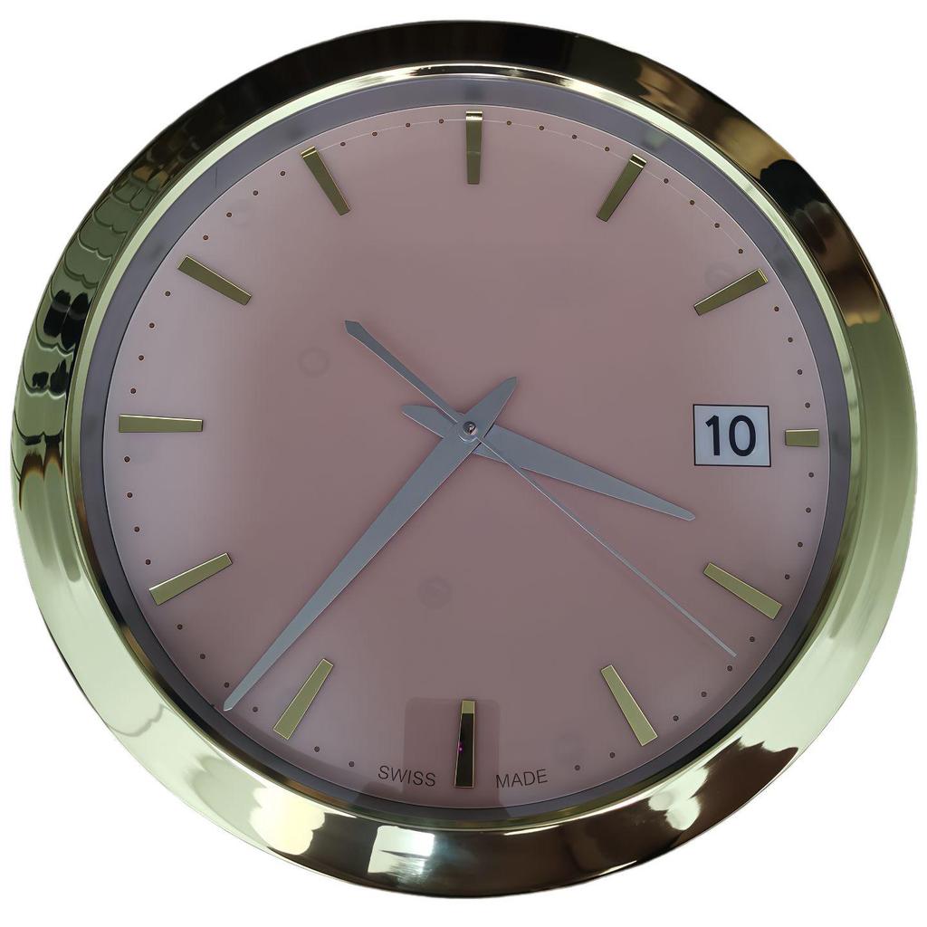 Leuchtende Lux Wandmontierte Metalluhr: Modernes Dekorationsstück für Wohnzimmer