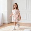 Girls Summer Princess Dress Round Neck Short Sleeve Toddler Dress