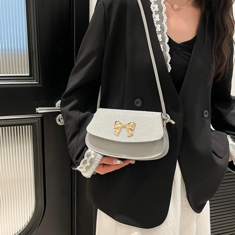 Beautiful Bow Trend Casual Small Square Bag New Simple Fashion Shoulder Armpit Bag Women