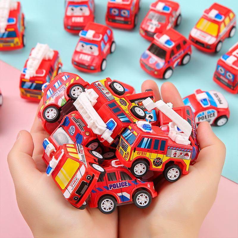 Mini Pull-Back Fire Truck Toy for Kids - Popular Street Vendor Gift