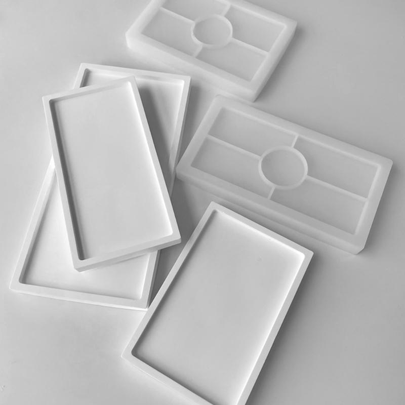 Rectangular Fruit Dish Moulds Silicone Material for DIY Hand-Making Resin Crafts