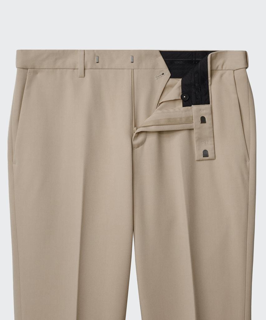 MUSINSA STANDARD Tapered Hidden Banding Crop Slacks [Beige]