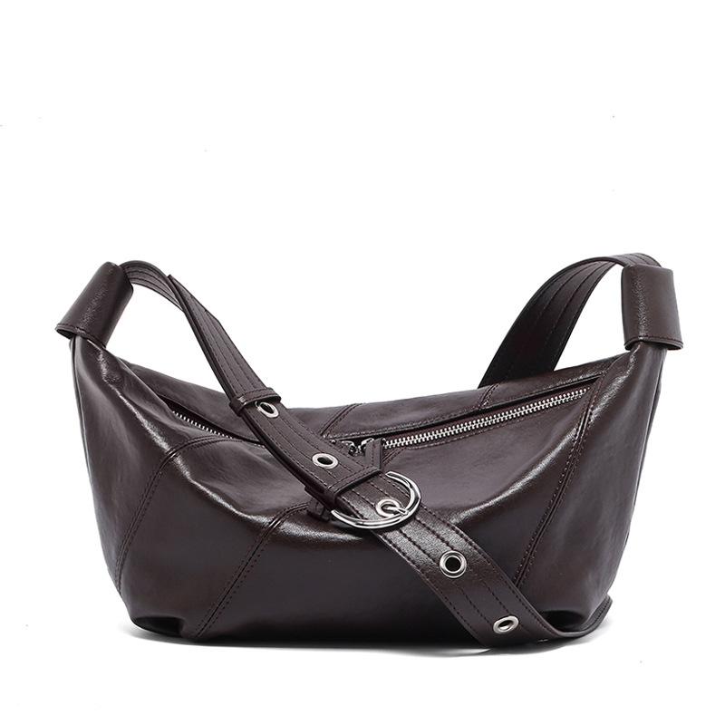 First Layer Cowhide Bag for Women New High End Light Luxury Niche Shoulder Bag Fashionable Versatile Soft Leather Crossbody Bag